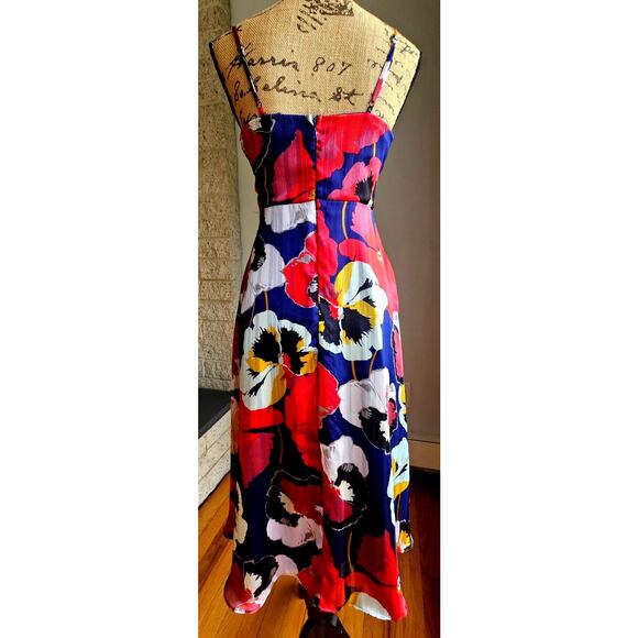 Lulus All About Love Royal Blue Floral Print Midi Dress, Sz S, NWOT - Picture 3 of 11